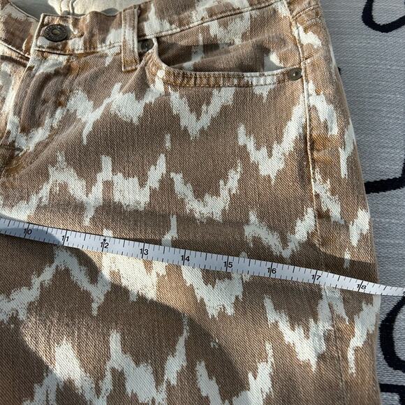 7 For Mankind Womens Cropped Skinny Jeans Brown Ikat 26 - Picture 7 of 10